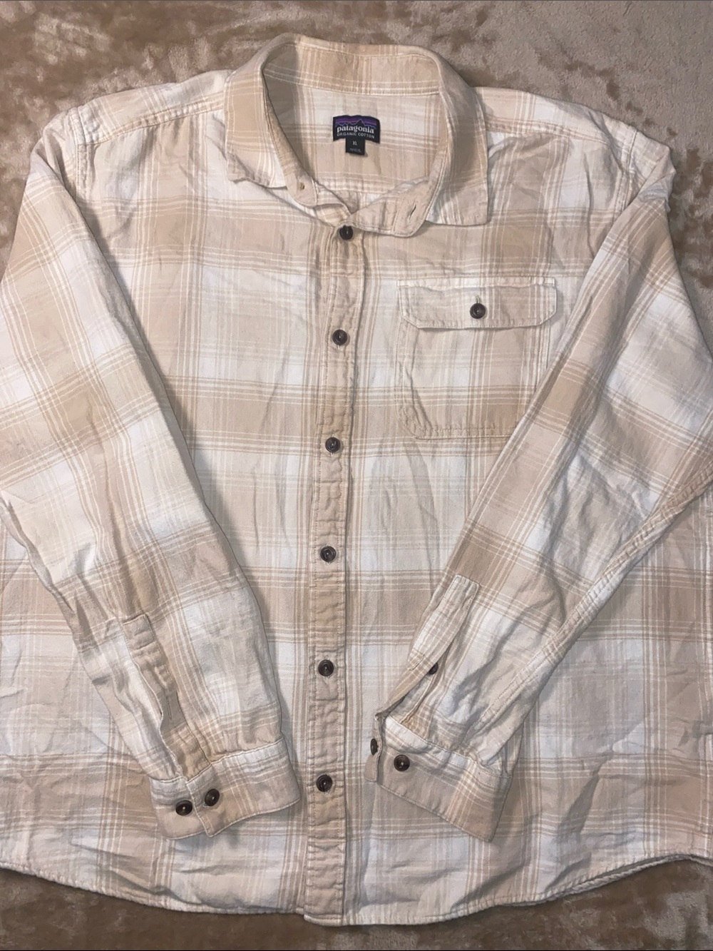 Patagonia FJORD Builder weather stoned Flannel Button-Up Shirt